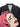 BLACK BUTTON-UP SHIRT WITH CRYING WOMAN GRAPHIC, REGULAR FIT