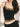 BLACK CAMISOLE WITH LEOPARD PRINT TRIM SLIM FIT Y2K ROUND NECK