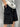 BLACK CARGO SHORTS WITH ELASTIC DRAWSTRING WAIST