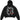 BLACK CARTOON HOODIE WITH CROWD GRAPHIC FOR SEASON LONG WEAR