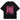 BLACK CREW NECK SHIRT WITH PINK TEXT