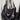 BLACK CROCODILE SHOULDER BAG WITH FIXED SHOULDER STRAPS
