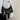 BLACK CROCODILE SHOULDER BAG WITH FIXED SHOULDER STRAPS
