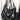 BLACK CROCODILE SHOULDER BAG WITH FIXED SHOULDER STRAPS