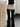 BLACK CROP TOP AND FLARE LEGGINGS SET