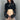 BLACK CROPPED OPEN-KNIT SWEATER FOR WOMEN