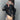 BLACK CROPPED OPEN-KNIT SWEATER FOR WOMEN