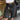 BLACK DENIM BERMUDA SHORTS - STRAIGHT LEG DENIM SHORTS