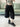 BLACK DENIM CULOTTES STRAIGHT FIT
