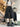 BLACK DENIM CULOTTES STRAIGHT FIT