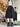 BLACK DENIM CULOTTES STRAIGHT FIT