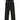 BLACK DENIM PANTS WITH PATTERNED POCKETS MID WAIST STRAIGHT LEG STYLE