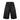 BLACK DENIM SHORTS WITH MID WAIST AND STRAIGHT LEG DESIGN