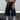 BLACK DENIM SHORTS WITH WHITE STITCHING: COTTON BLEND AESTHETIC