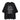 BLACK DISTRESSED SHORT SLEEVE T-SHIRT WITH ROUND COLLAR AND LOOSE FIT