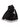 BLACK FAUX FUR JACKET WITH LONG SLEEVE AND STAND COLLAR