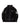 BLACK FAUX FUR JACKET WITH LONG SLEEVE AND STAND COLLAR