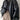 BLACK FAUX LEATHER BOMBER JACKET CUSTOMIZABLE STREET STYLE