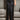 BLACK FAUX LEATHER MIDI SKIRT SLIT FRONT FASHION