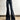 BLACK FLARE CARGO PANTS LOW RISE COTTON