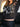 BLACK GRAPHIC LONG-SLEEVE CROP TOP SLIM FIT CREW