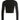 BLACK GRAPHIC LONG-SLEEVE CROP TOP SLIM FIT CREW