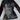 BLACK GRAPHIC LONG SLEEVE TOP SILVER ACCENT