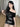 BLACK GRAPHIC OFF-SHOULDER TOP Y2K INSPIRED