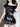BLACK GRAPHIC OFF-SHOULDER TOP Y2K INSPIRED