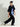 BLACK GRAPHIC SHORT SLEEVE ROUND COLLAR CASUAL LOOSE-FIT T-SHIRT
