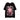 BLACK GRAPHIC SHORT SLEEVE T-SHIRT FEATURING UNIQUE PINK RABBIT DESIGN