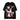 BLACK GRAPHIC T-SHIRT WITH SHORT SLEEVE ROUND COLLAR DESIGN