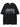 BLACK GRAPHIC TEE BLUE FLAME LETTER CREW NECK SLIGHT STRETCH