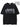 BLACK GRAPHIC TEE BLUE FLAME LETTER CREW NECK SLIGHT STRETCH