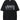 BLACK GRAPHIC TEE BLUE FLAME LETTER CREW NECK SLIGHT STRETCH