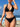 BLACK HALTER BIKINI SOLID COLOR FABRIC TEXTURE