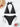 BLACK HALTER BIKINI SOLID COLOR FABRIC TEXTURE