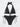BLACK HALTER BIKINI SOLID COLOR FABRIC TEXTURE