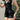 BLACK HALTER ROMPER ELEGANT KNIT DRESS DEEP V NECKLINE