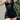 BLACK HALTER ROMPER ELEGANT KNIT DRESS DEEP V NECKLINE