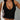 BLACK HALTER TOP DEEP V-NECK CROPPED FIT HALTER