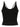 BLACK HALTER TOP WITH STRAPPY BACK - BACKLESS CROSS STRAP CAMI