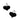 BLACK HEART EARRINGS SET WITH HEART PENDANT EARRINGS FOR WOMEN