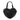 BLACK HEART-SHAPED HANDBAG FOR WOMEN FASHION ACCESSORIES