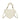 BLACK HEART-SHAPED PURSE WITH RUCHED HANDLE AND SHOULDER STRAP