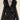 BLACK HOODED PARKA COAT WITH FUR TRIM - LOOSE FIT COTTON BLEND