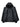 BLACK HOODED PUFFER JACKET WINTER OUTERWEAR