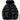 BLACK HOODED PUFFER JACKET WINTER OUTERWEAR