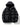 BLACK HOODED PUFFER JACKET WINTER OUTERWEAR
