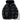BLACK HOODED PUFFER JACKET WINTER OUTERWEAR